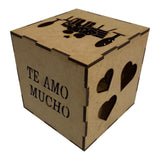 Caja Cubo Enamorados Decorativa Personalizada