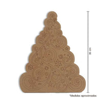 Pino decorativo navideño mdf 15mm con grabado láser- 35x28 cm (10645)