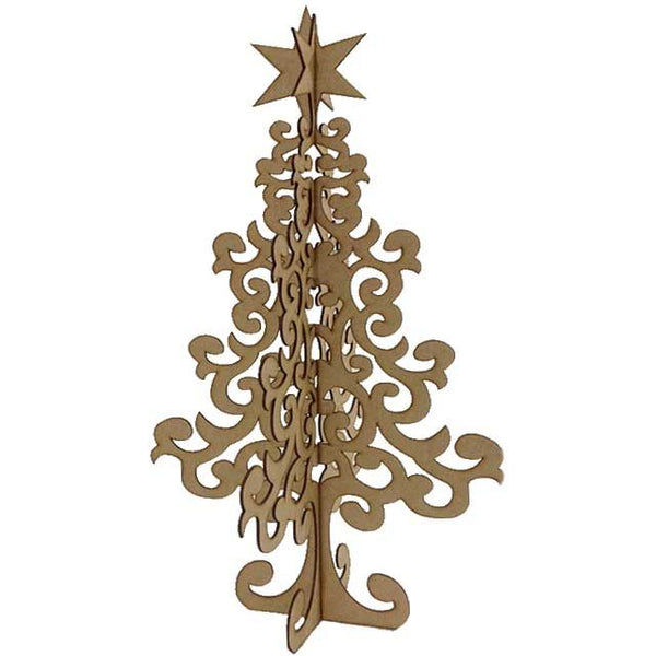 Árbol navideño armable en mdf 6mm - 50 cm alto  (2458)