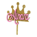 Cake topper corona con nombre personalizado- 19x20 cm (9173)