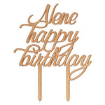 Cake topper Happy Birthday con nombre personalizado -19x24 cm (6178)