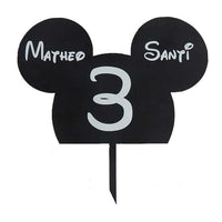 Cake topper orejas de Mickey Mouse personalizado - 22x21.5 (10685)