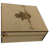 Caja Abatible Con Tapa Grabada Hamsa Jamsa Personalizada Mdf 6Mm