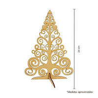 Decoracion navideña de pino garigoleado mdf 3mm -24 cm (4665)